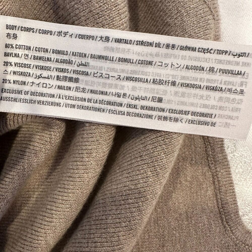 Abercrombie & Fitch Size-XL Corset Sweetheart Sweater‎ Knit Bodysuit Brown - Picture 10 of 10